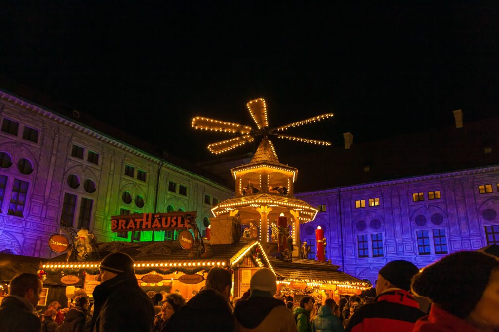 bavaria germany christmas pyramid lights
