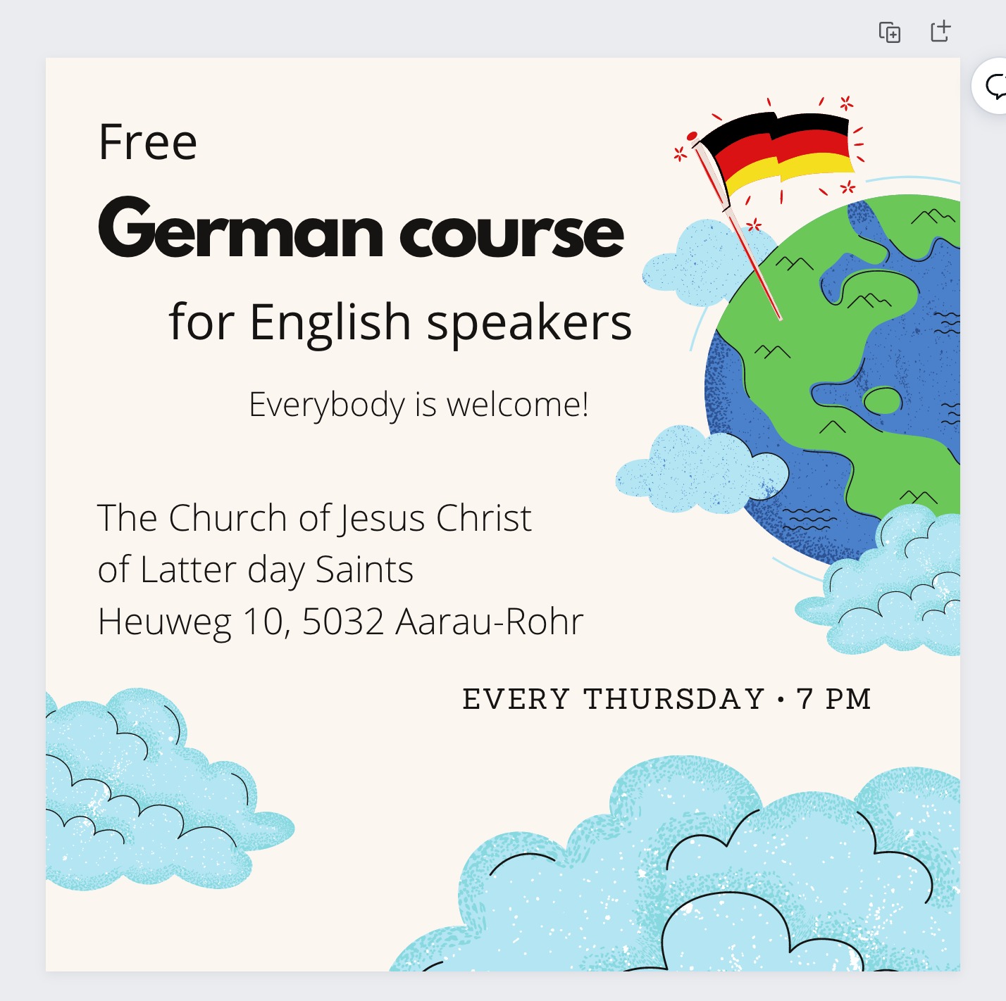 Free German course for English Speakers – Aarau